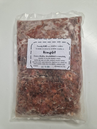 Komplet losos s krůtou, brusinkami a semínky 1kg